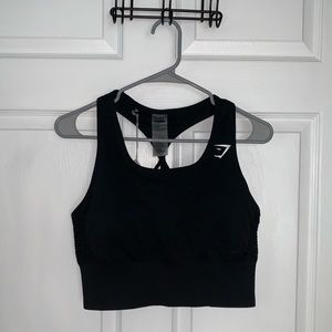 Gymshark Black Seamless Cropped Vest